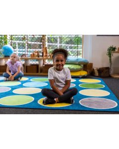 Lake Circles Rectangular Placement Carpet - 3m x 2m