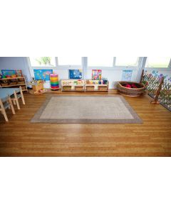 Classic Rectangular Border Carpet - Beige
