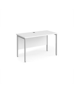 Maestro 25 Desk 1200x600mm - White - Silver Frame