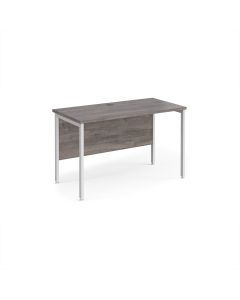 Maestro 25 Desk 1200x600mm - Grey Oak - White Frame