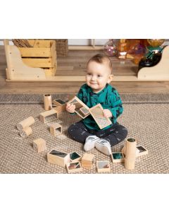 Wooden Mirror Blocks