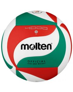 Molten V5M4000 FIVB Volleyball- White/Green/Red- Size 5