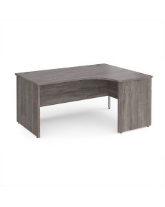 Panel End Ergo Desk Right Hand 1600 x 800mm - Grey Oak