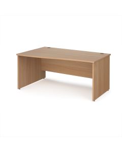 Panel End Wave Desk - Left Hand 1600 x 800mm - Beech