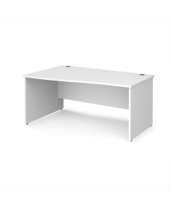 Panel End Wave Desk - Left Hand 1600 x 800mm - White