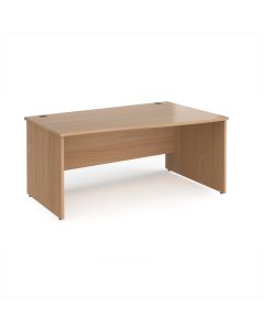 Panel End Wave Desk - Right Hand 1600 x 800mm - Beech