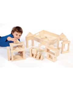 Bigjigs Jumbo Wooden Blocks In Case - Pack of 52