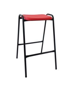 Stacking Classroom Stools - Red - 660mm