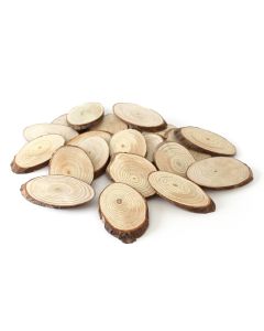 Rainbow Eco Play Natural Wood Oval Slices - Pack of 20