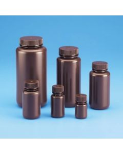 HDPE Bottle-Wide Neck-Amber-250ml-Pk 10