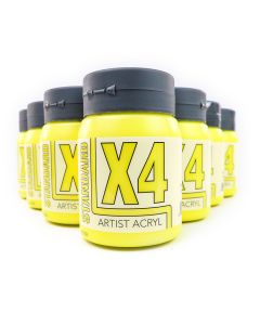 X4 Standard Acryl 500ml - Primary Yellow Bulk Pack 