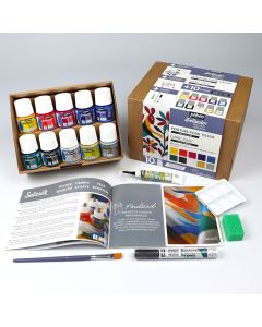 Pebeo Setacolor Glitter Paints. Set of 10