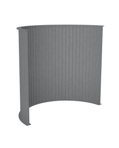 Koala Acoustic Sound Absorbing Floor Standing Partition Screens-Curve-Dark Grey