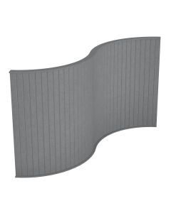 Koala Acoustic Sound Absorbing Floor Standing Screens-Wave-Dark Grey