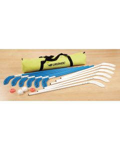 Eurohoc Floorball Hockey Set- Club - White/Blue