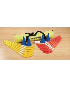 Eurohoc Floorball Hockey Set - Junior - Red/Yellow/Blue