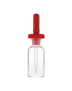 Polystop Clear Glass Dropping Bottle with Teat Pipette - 50ml - Pack of 10