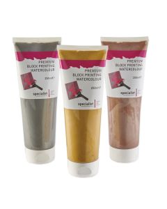 Specialist Crafts Premium Block Printing Watercolours Metallic Assortment