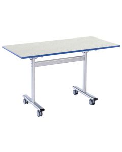 Flip Top Rectangular Table 1200x600mm - Grey - Blue