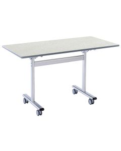 Flip Top Rectangular Table 1200x600mm - Grey - Charcoal