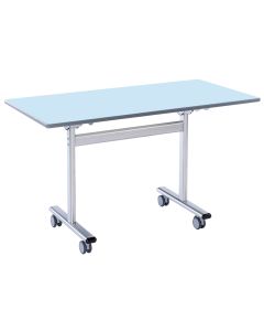 Flip Top Rectangular Table 1200x600mm - Soft Blue - Charcoal
