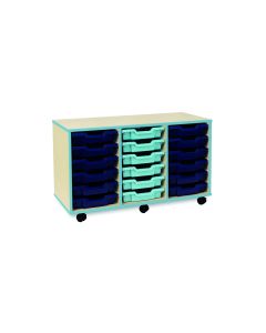 Jewel 18 Shallow Drawer Unit With Trays - Blue