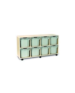 Pebble 8 Jumbo Trays White with Grey Drawers