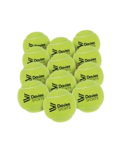 Davies Sports Practice Tennis Balls - Yellow - Pack of 12
