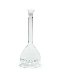 Pyrex Stoppered Volumetric Flask - 500ml - Pack of 2