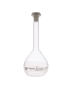 Pyrex Stoppered Volumetric Flask - 1000ml - Pack of 2