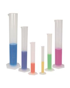 Polypropylene Measuring Cylinders - Mixed Volume - Pack of 6