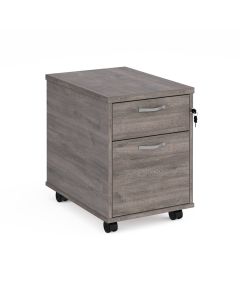 2 Drawer Mobile Pedestal - Grey Oak