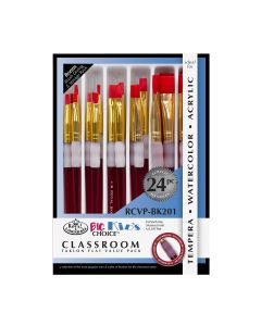 Royal & Langnickel Big Kids Choice Flat Paintbrushes Pack of 24