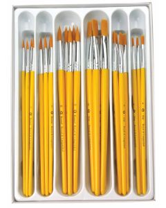 Royal & Langnickel Value Pack Gold Taklon Brushes - Pk 30