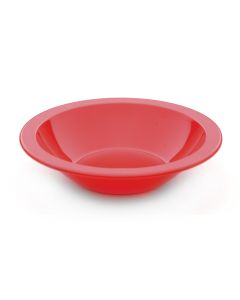 Harfield Polycarbonate 170mm dia Rimmed Bowls Red Pack of 10