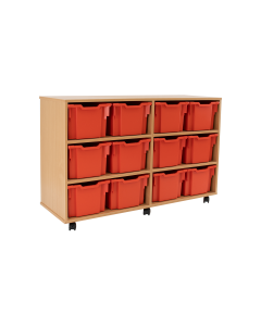 12 Extra Deep Tray Unit - Red Trays