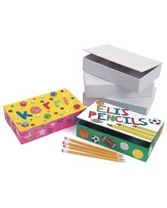 Cardboard Pencil Boxes - Pack of 12
