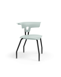 Ruckus 4 Leg Chair with Upholstery - Black Frame - Cream