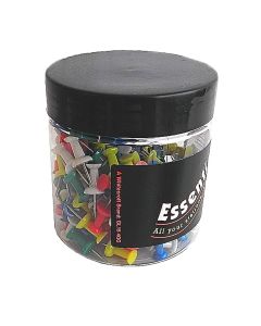 Push Pins Assorted Colours Tub of 200