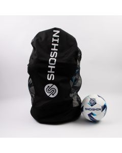 SHOSHIN Football - White/Blue - Size 5 - Pack of 12 with Bag