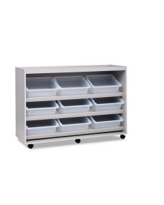 Grey 9 Tray Sloping Semi-enclosed Unit