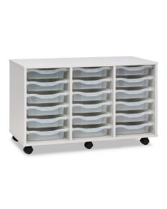 Grey 18 Tray Triple Column Tray Unit