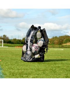 Sensible Soccer 10 Ball Mesh Panel Sack - Black/White
