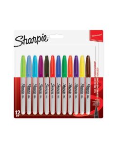 Sharpie Fine Permanent Markers Assorted - Pack of 12