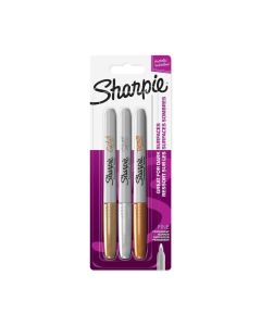 Sharpie Fine Permanent Markers Metallic Gold/Silver/Bronze - Pack of 3