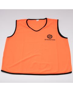 SHOSHIN Plain Mesh Training Bibs- Youth- Orange- Pack of 10