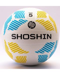 SHOSHIN Training Netball - White/Blue/Yellow - Size 5