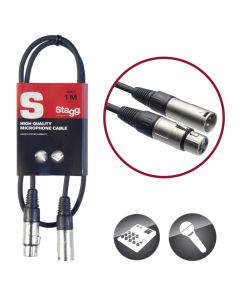 Stagg XLR to XLR Microphone Cable - 1m