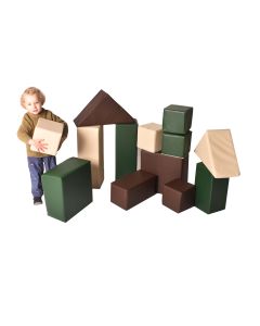 Soft Play Building Blocks Set of 13 - Natural