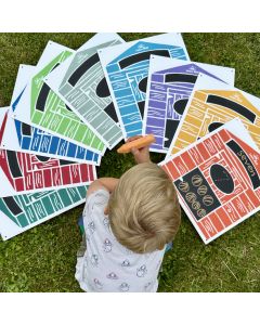 Beach Huts Chalkboards - Large Set of 10